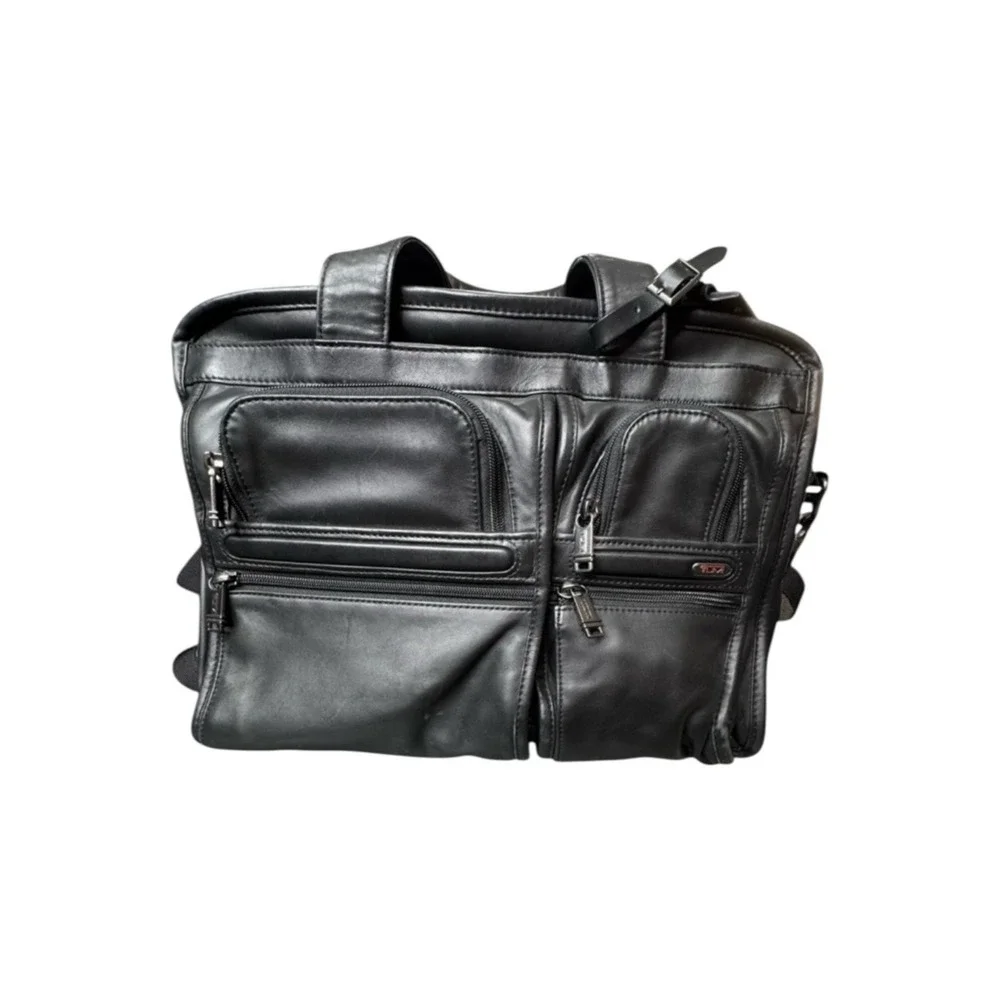 Tumi Black Genuine Leather‎ Briefcase Travel Bag